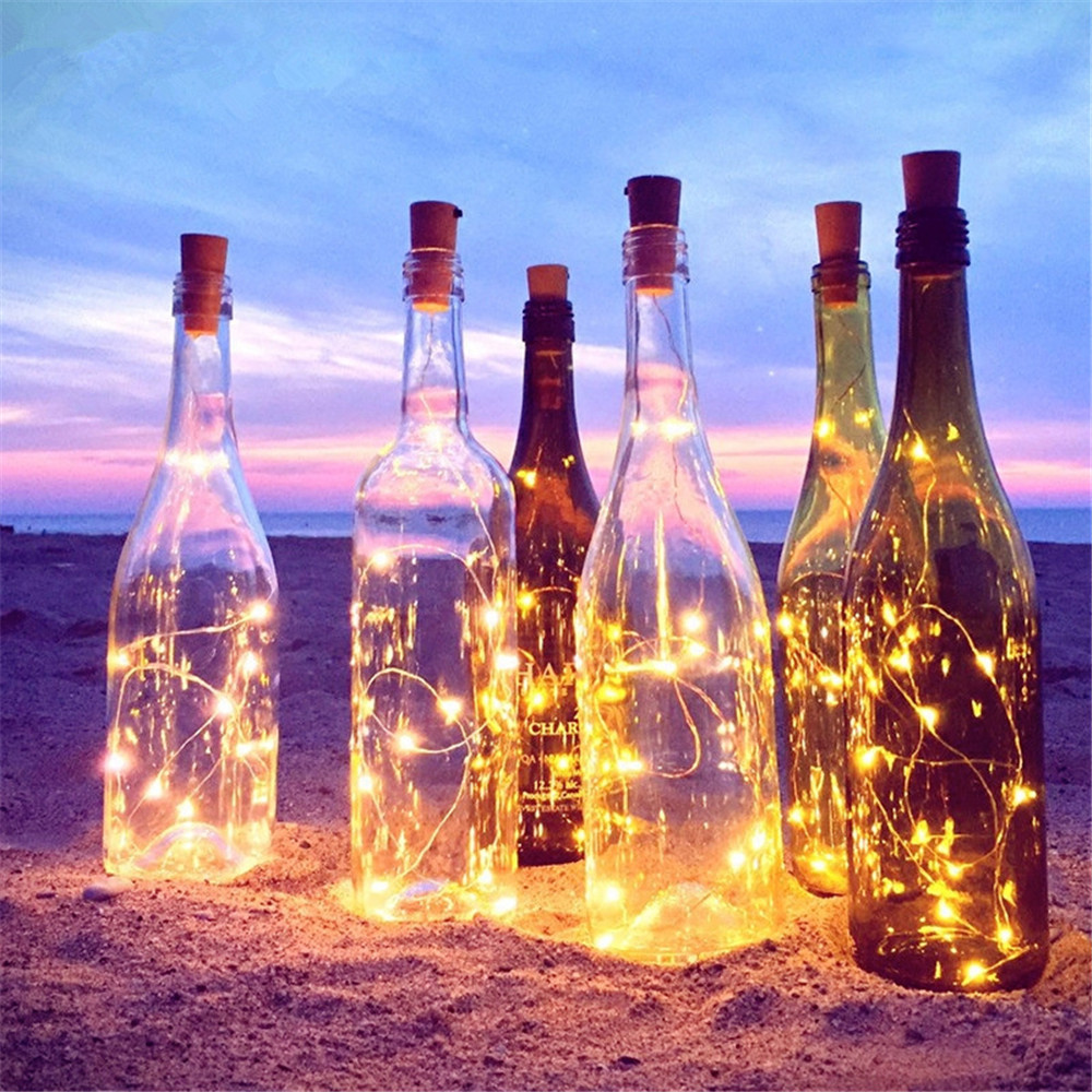 20 LED Strip Wine Bottle Lamp Fairy Lights Cork String Wire 2M Party Wedding