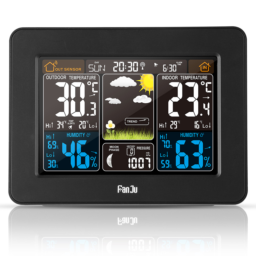 FJ3365 Digital Color Forecast Weather Station with Alert Temperature