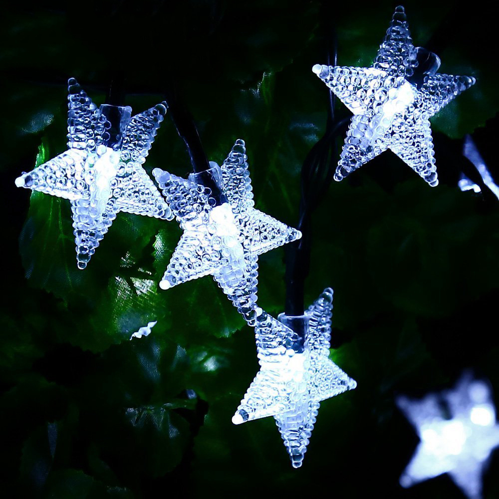 Christmas Outdoor Courtyard 50LED Solar Star Lights