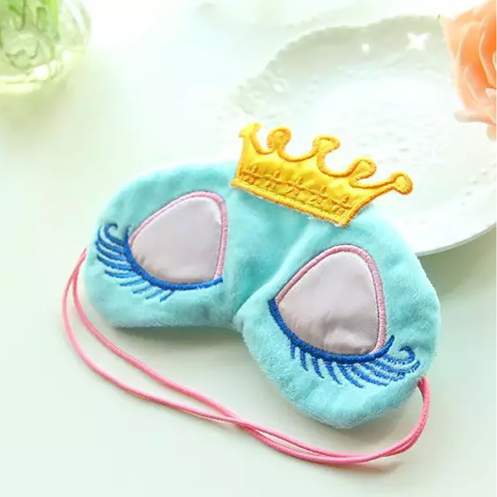 Lovely Sweet Candy Color Crown Long Eyelashes Shade Eye Mask