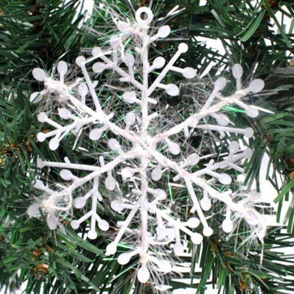 15Pcs Christmas Snowflakes Tree Ornaments Home Party Holiday Festival Decor