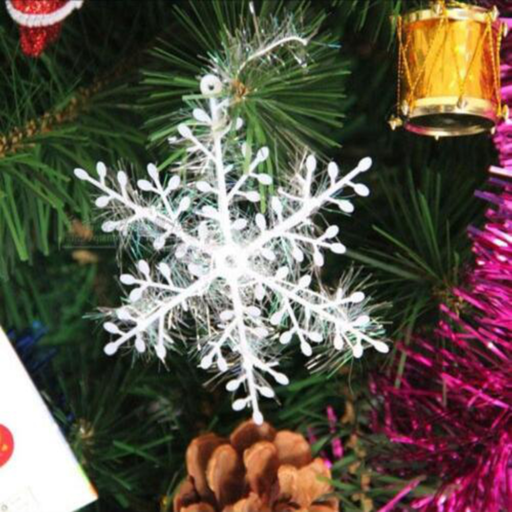 15Pcs Christmas Snowflakes Tree Ornaments Home Party Holiday Festival Decor