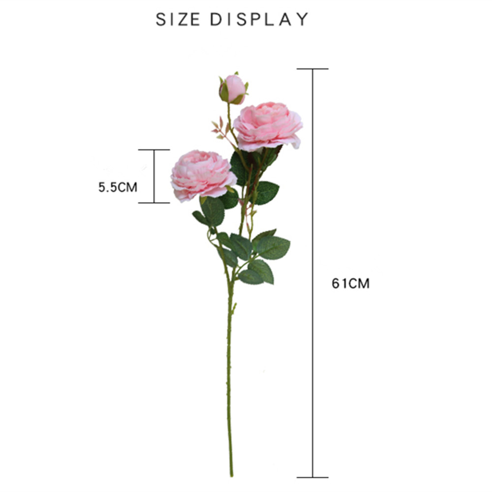 European Style Cabbage Rose Artificial Flower Bridal Bouquet Home Decorations