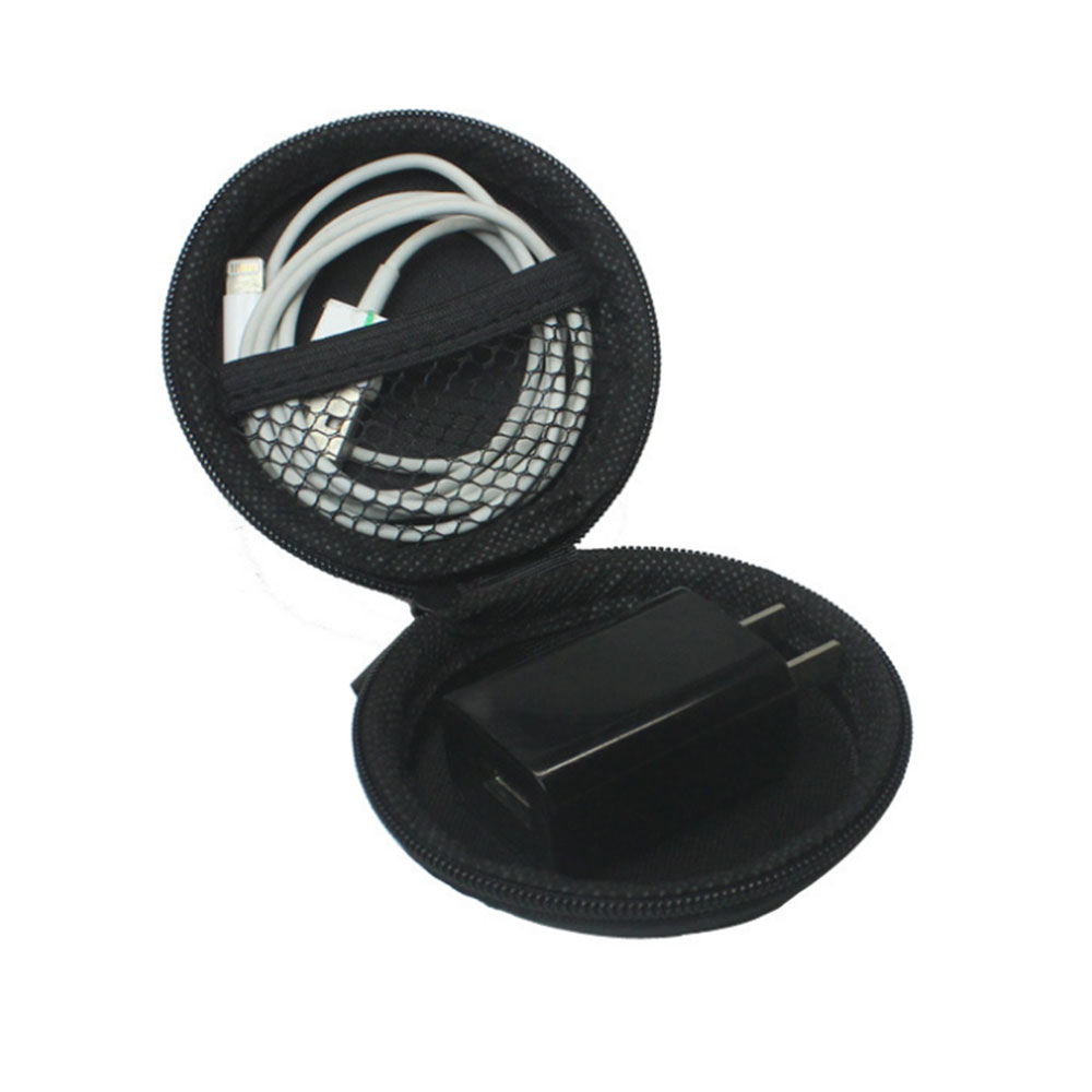 New Small Round EVA Earphones Exquisite Compression Zipper Storage Box