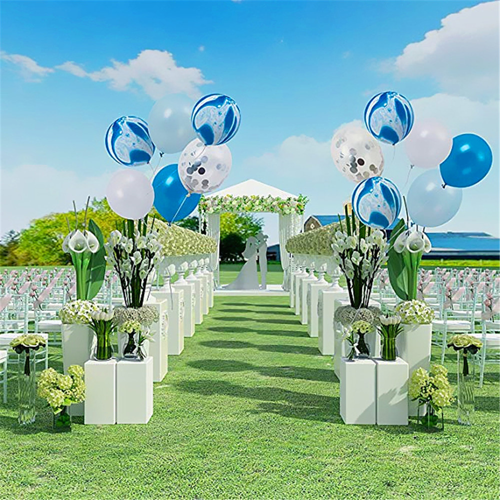 20 PCS Latex Confetti Balloons Blue for Party Wedding Christmas Decoration