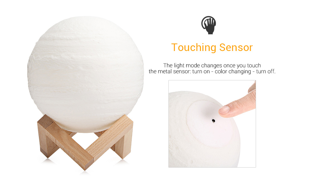 3D Printing Planet Light Touching Night Lamp Romantic for Bedroom