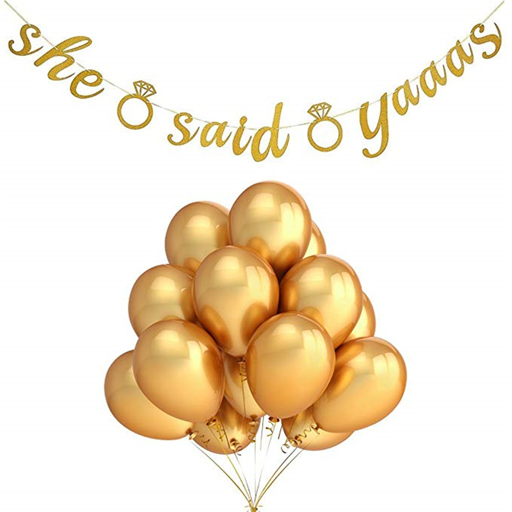 10PCS 12 Inches Gold Color Latex Balloons Party Decoration Favors