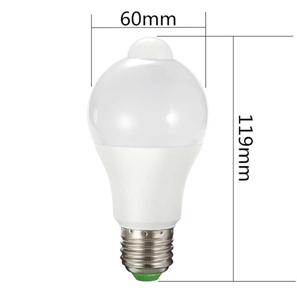 Smart Motion Sensor Light Bulbs E27 85v 110v 220v 9w for Porch Hallway Stairs