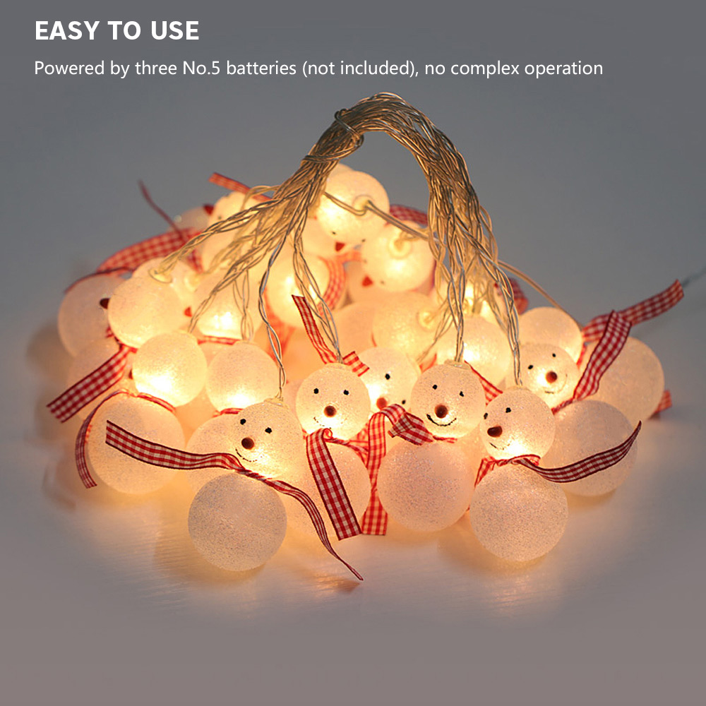 3M 20 LEDs Snowman Light String Lamp for Christmas Home Party