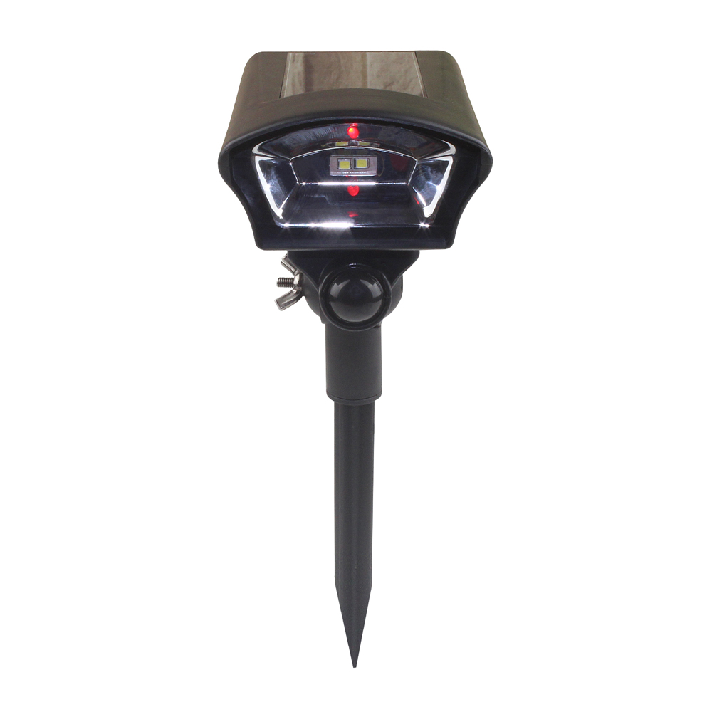 Security Solar Panel Power PIR Motion Light Outoodr Black ABS Wall Light