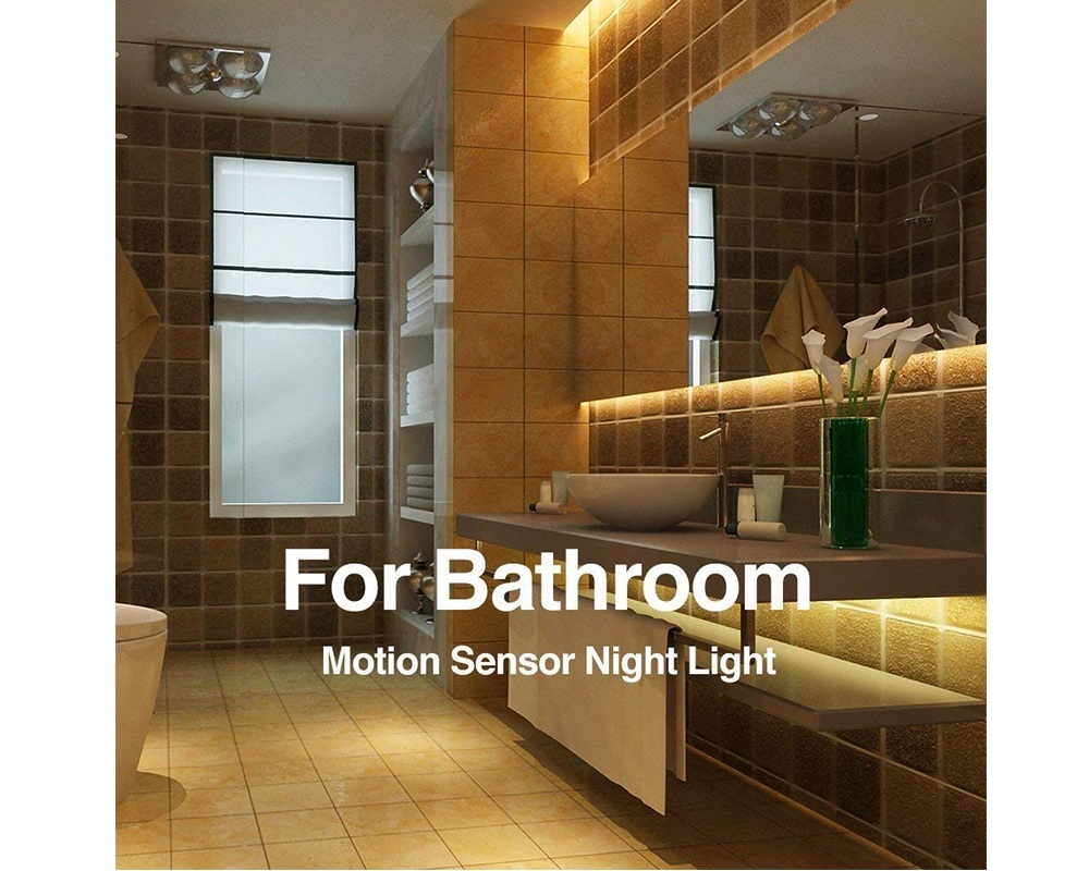PIR Motion Sensor LED Strip Cabinet Light Under Bed Lamp Tape Corridor Kitchen