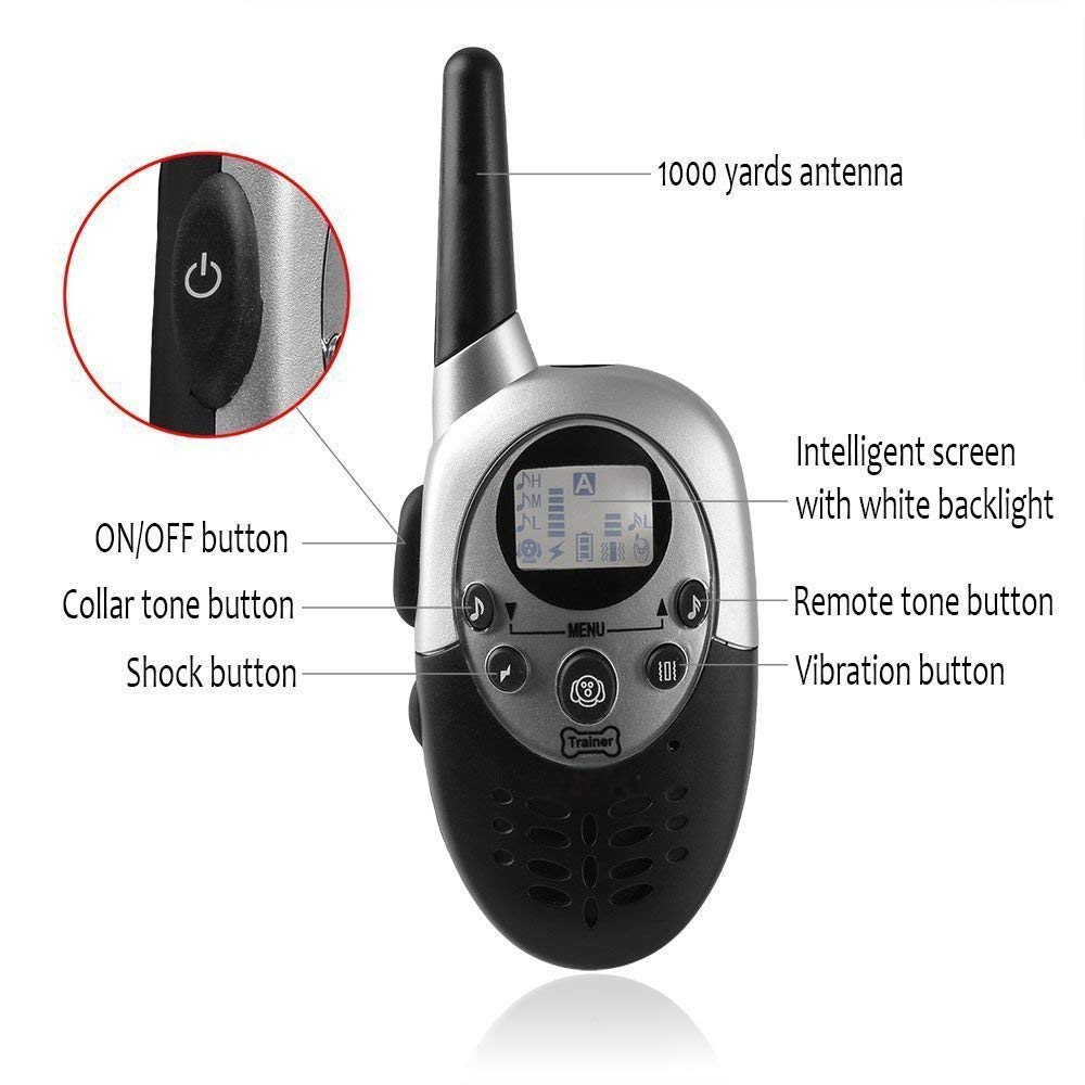 Water Resistant and Rechargeable Dog Shock Collar Remote Dog Training Collar
