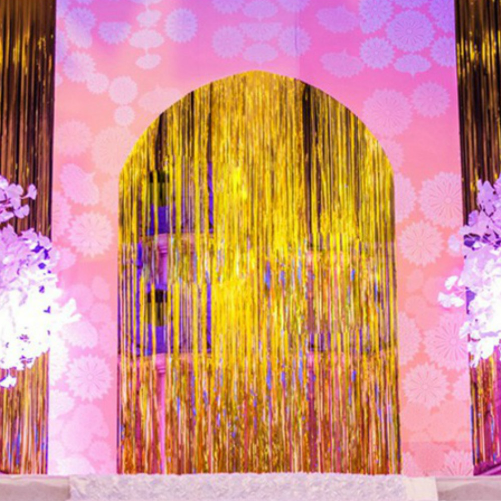 1x2meters Sequin Foil Fringe Tinsel Curtain Birthday Party for Decoration