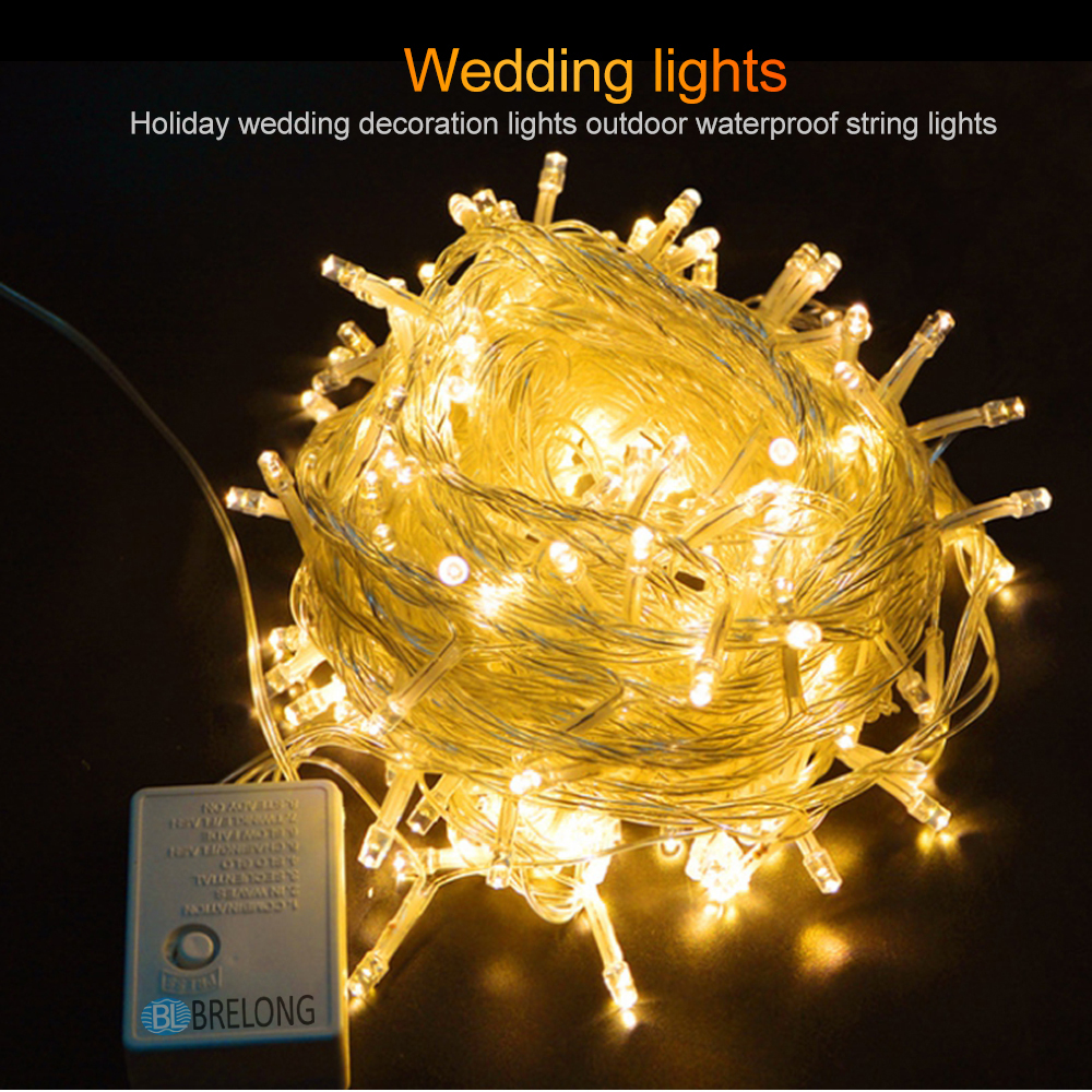 Waterproof 10 Meters 100LED 8 Control Mode Holiday Decoration Light String