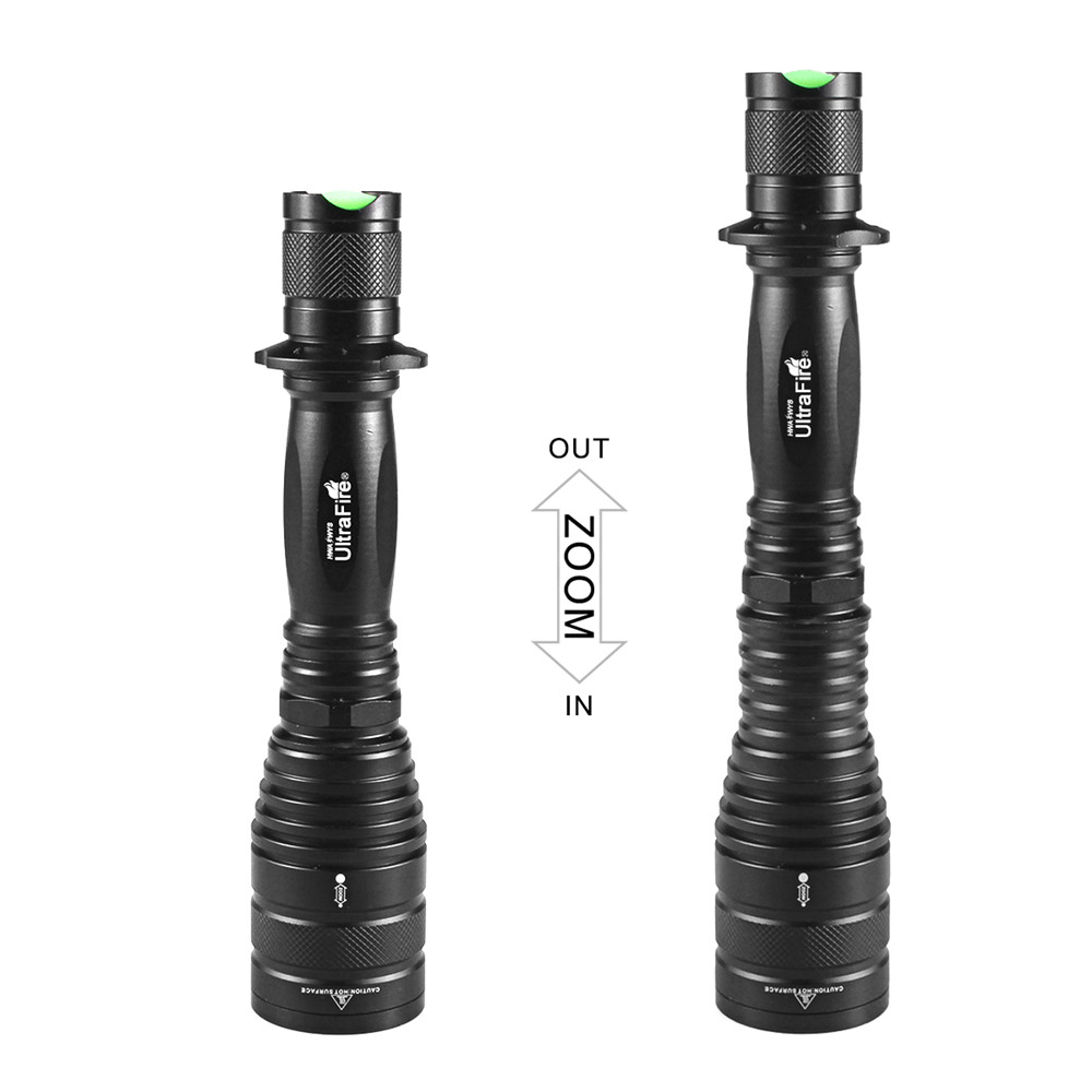UltraFire UF-P55 XHP50 1800LM 5 Mode Clip Glare Telescopic Focusing Flashlight