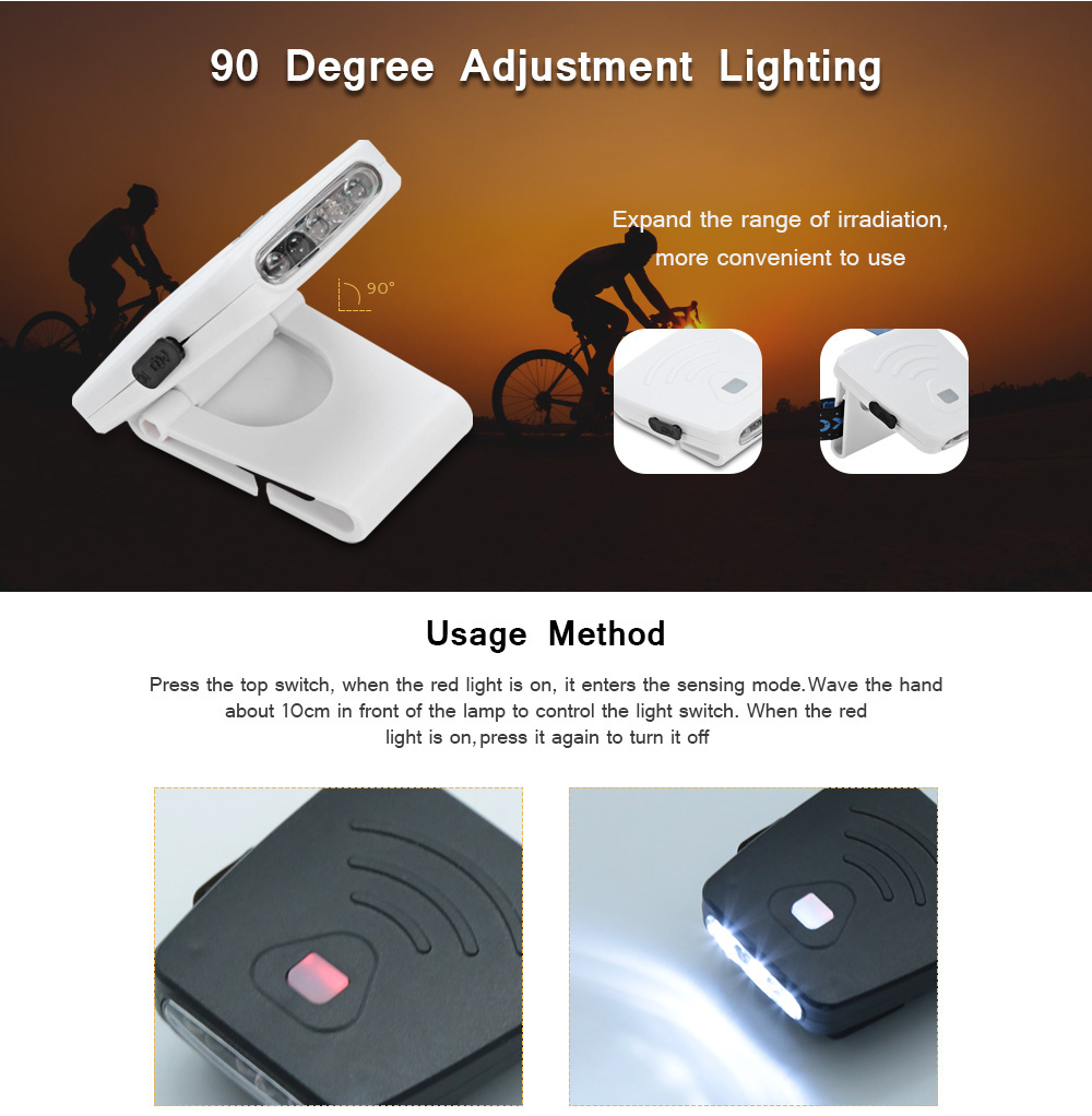 USB Night Fishing LED Smart Sensor Headlamp