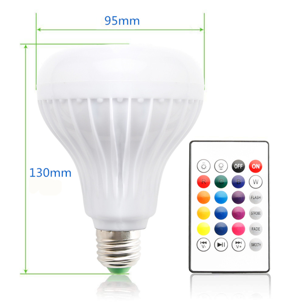 E27 RGB Bluetooth Speaker LED Bulb 12W Music Playing Dimmable Wireless Led Lamp