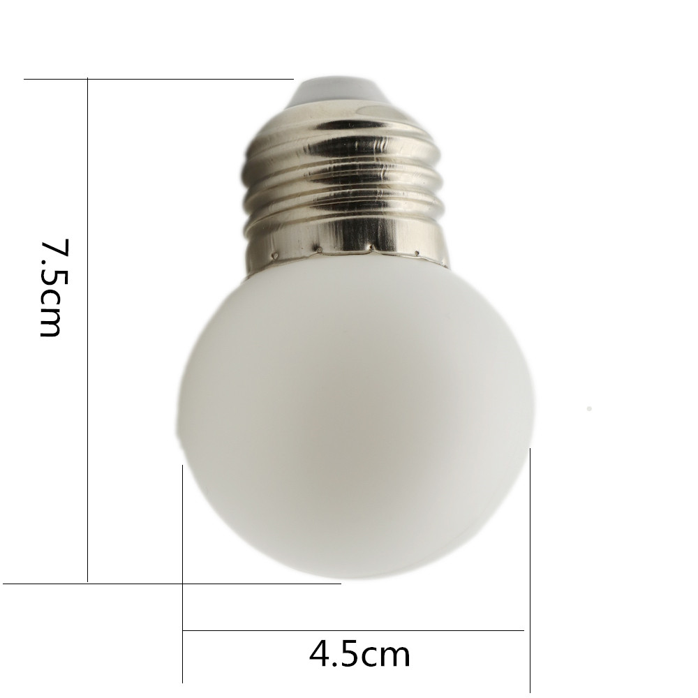 1W E27 LED Globe Bulbs G45 Beads SMD 3528 Warm White 220V for Decoration
