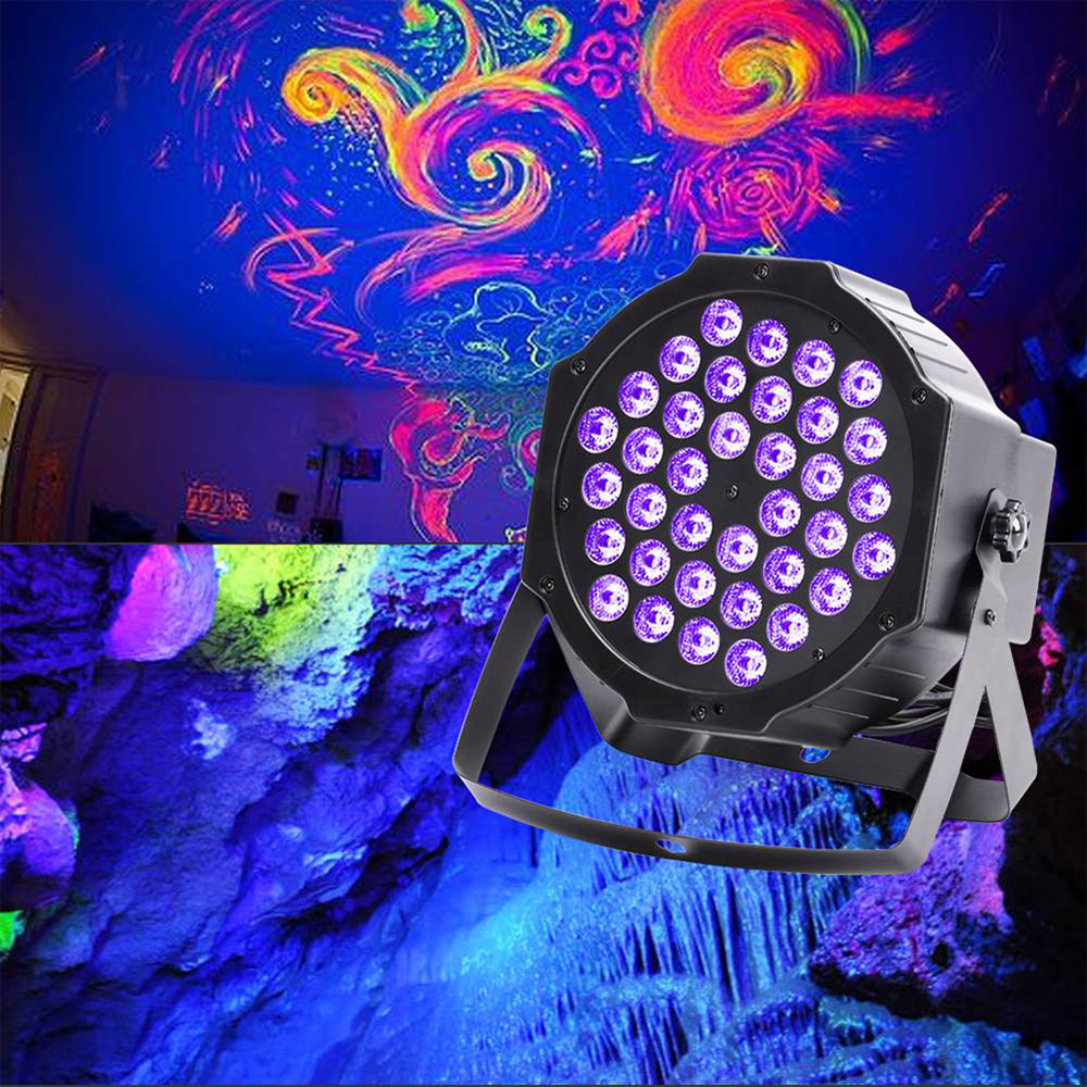36W UV Blacklight 36 LEDs Par Stage Lighting with 1 Remote Control for Disco DJ