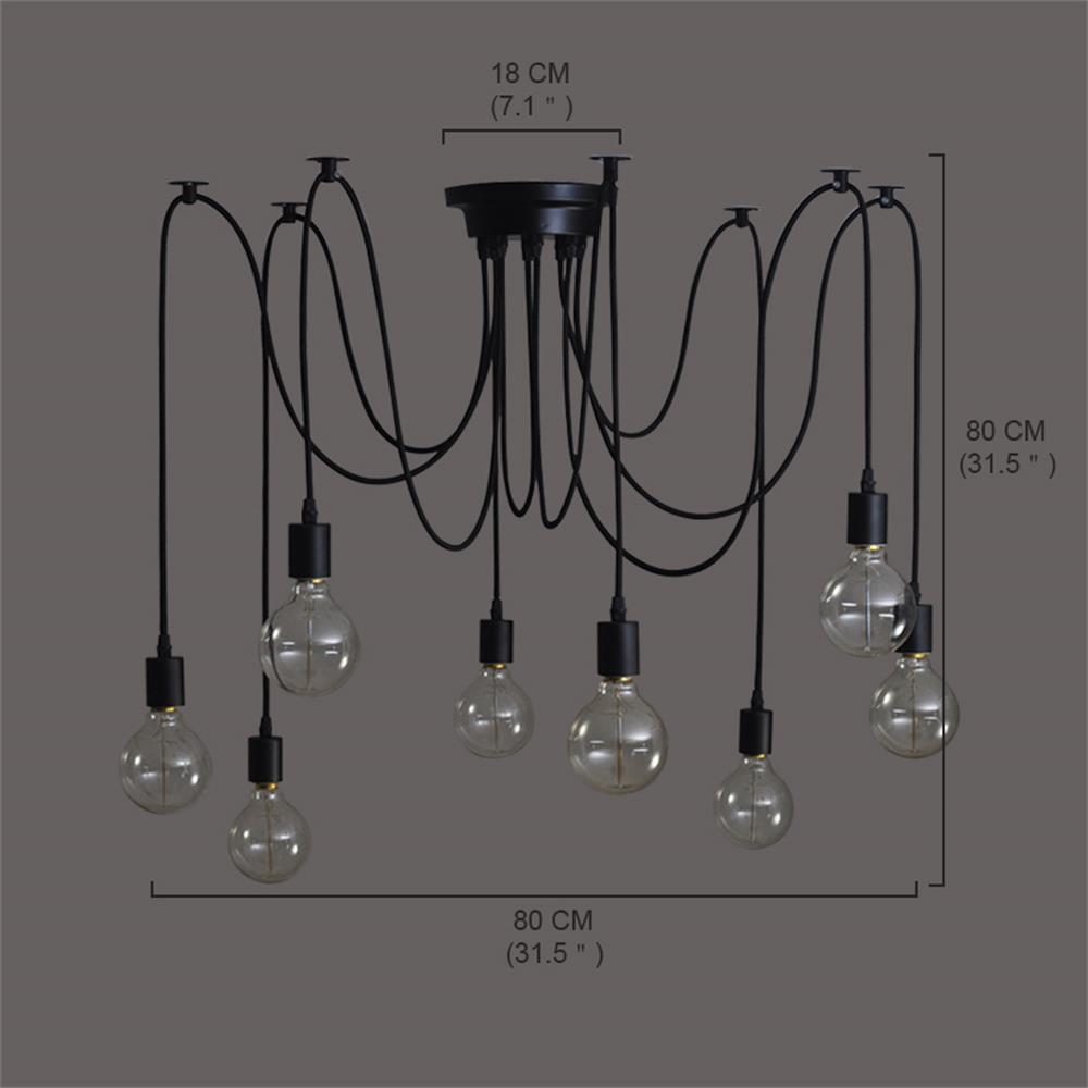 8-Light Chandelier Ambient Light Painted Finishes Metal Candle Style for Living