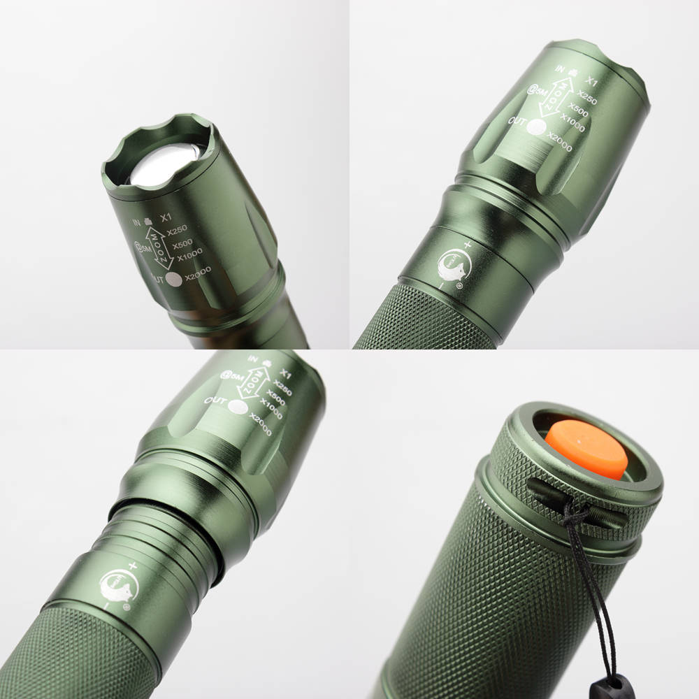 UKing Cree T6 1200LM 5MODES Zooming Adjustable Focus Flashlight Torch
