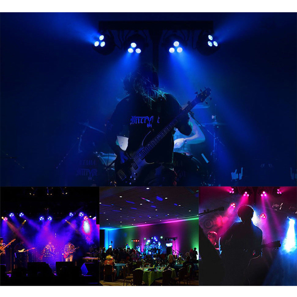 UKing 15w RGB Purple 3 LEDs Par Light DMX Stage Lighting for Disco Club KTV