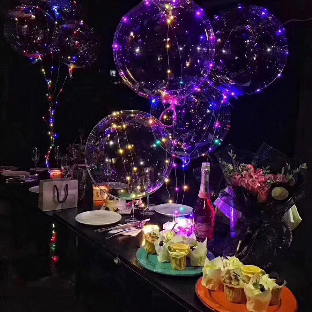 Balloon LED Lights BoBo Bubble Balloon For Birthday Wedding Valentine Decoration