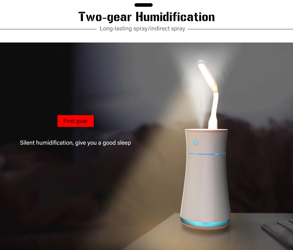 3 in 1 Multi-function Mini LED Light Small Fan Humidifier