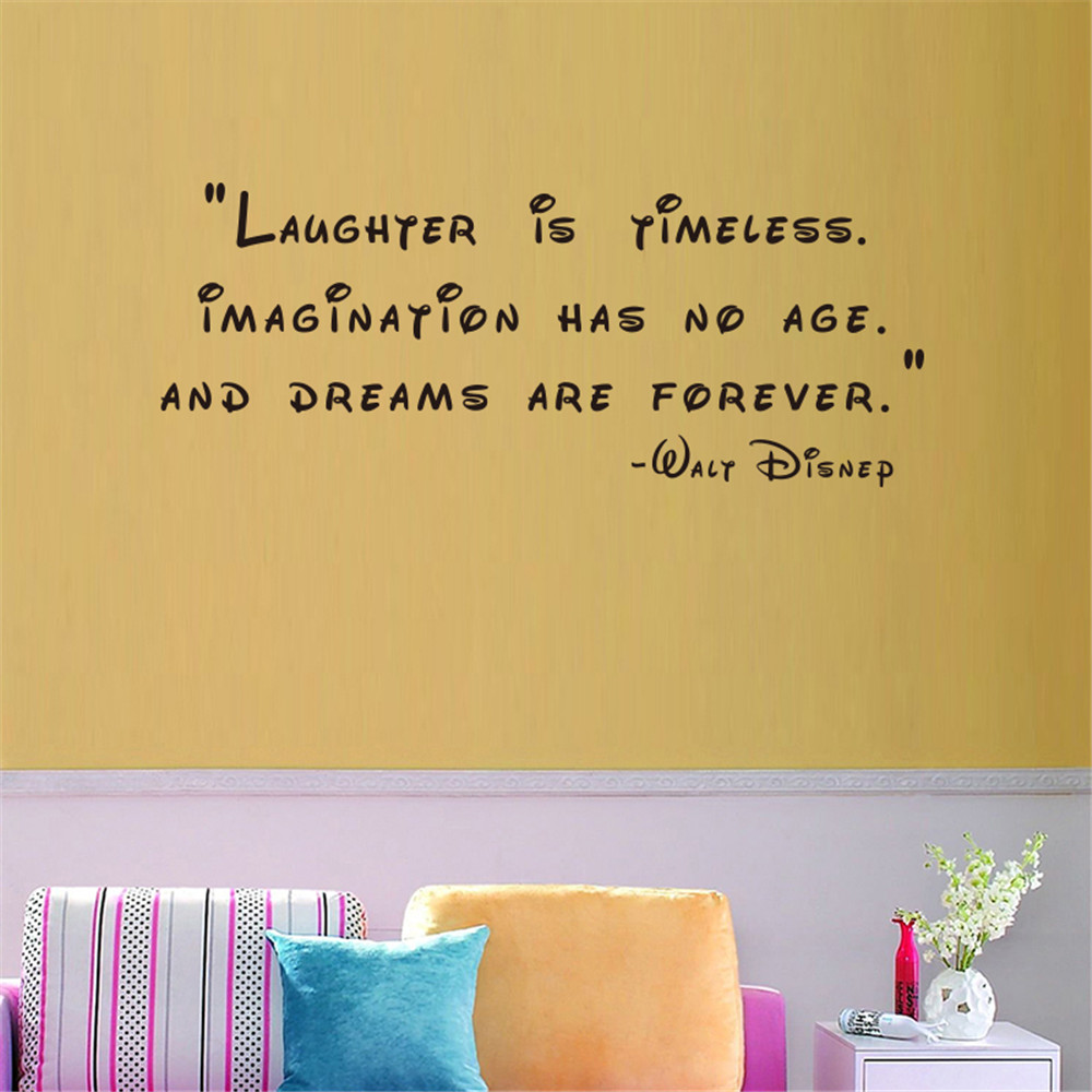 Laugher Is Timeless Art Vinyl Mural Home Room Decor Wall Stickers
