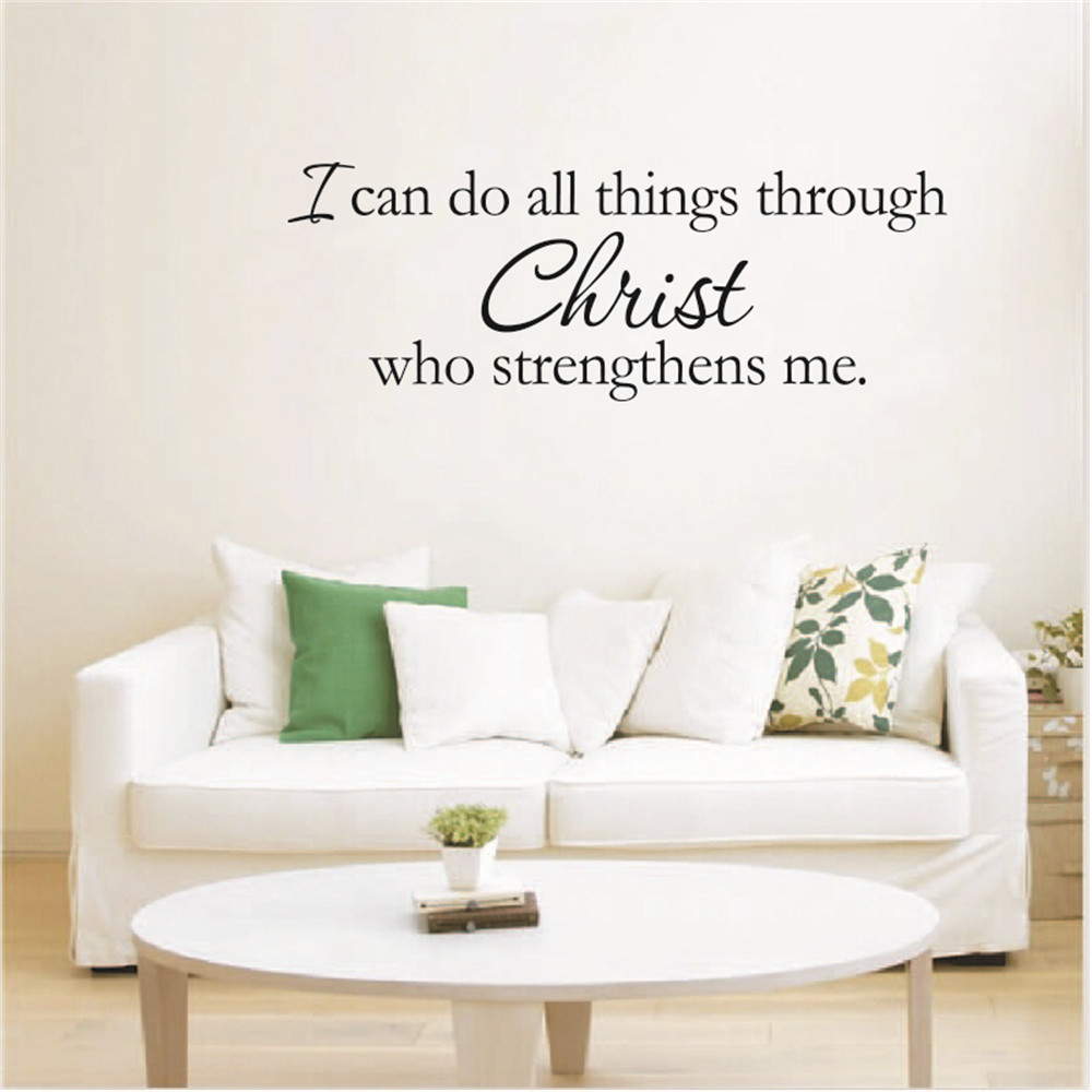 I Can Do All Things Art Vinyl Mural Home Room Decor Wall Stickers