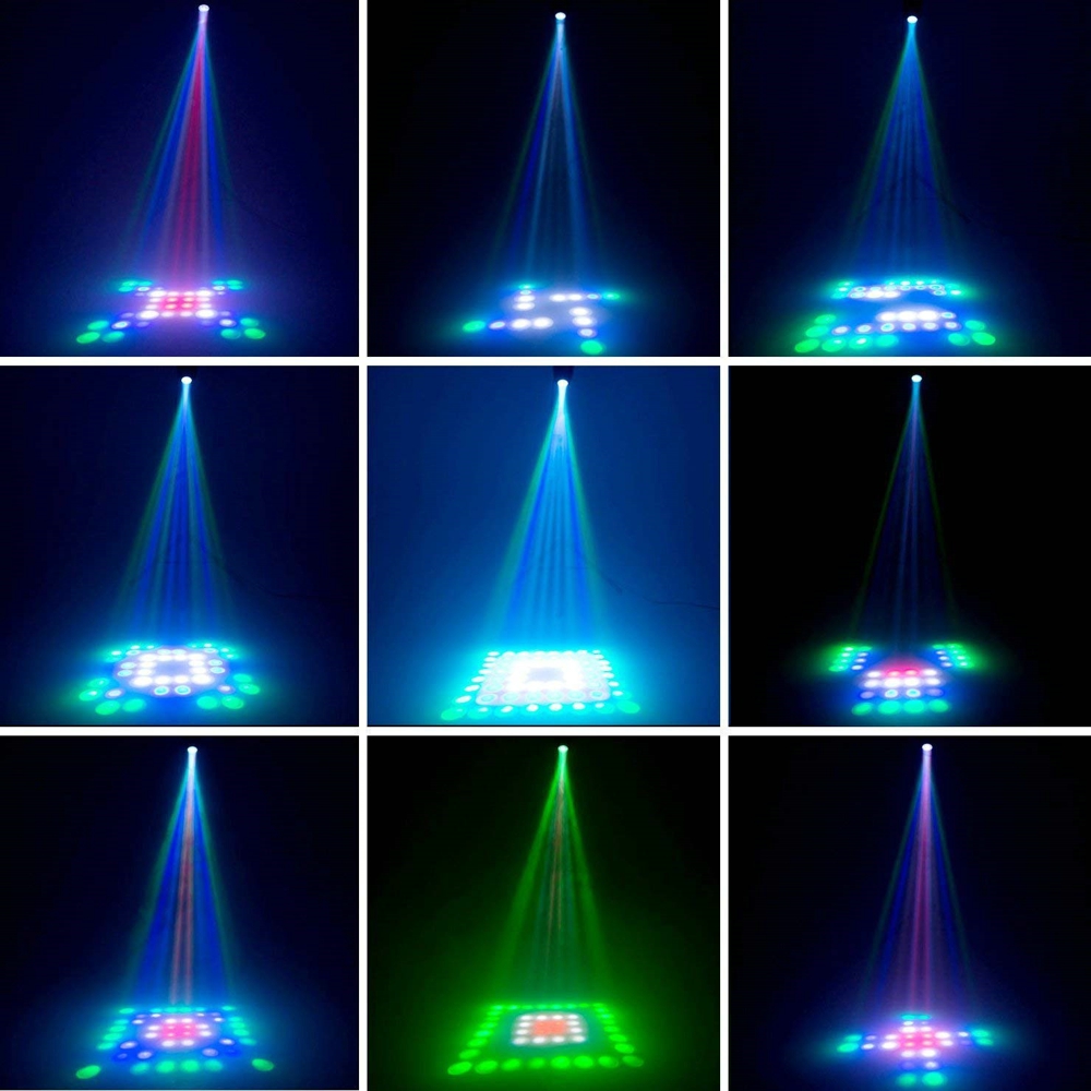 Music LED DJ Disco Stage Light Laser Lamp Party Projector Bar Wedding Lighting