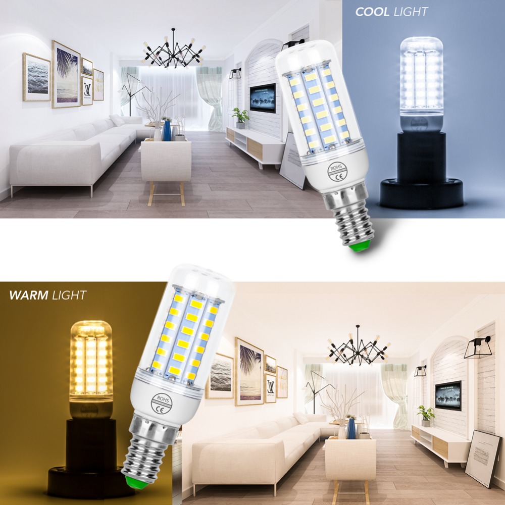 E14 6W LED Corn Bulb Lamp 36-SMD 5730 (AC 220)