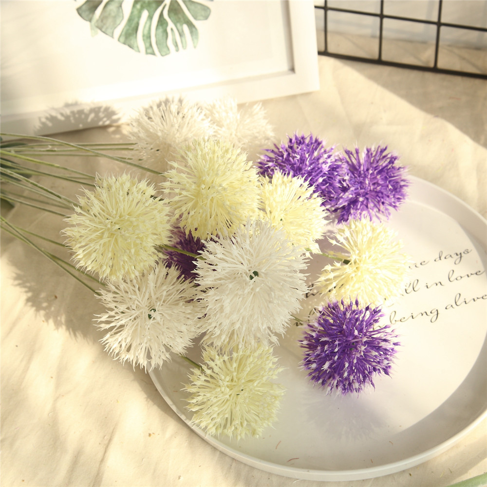 Home Decorations DIY Bridal Bouquet Vivid Dandelion Artificial Flowers