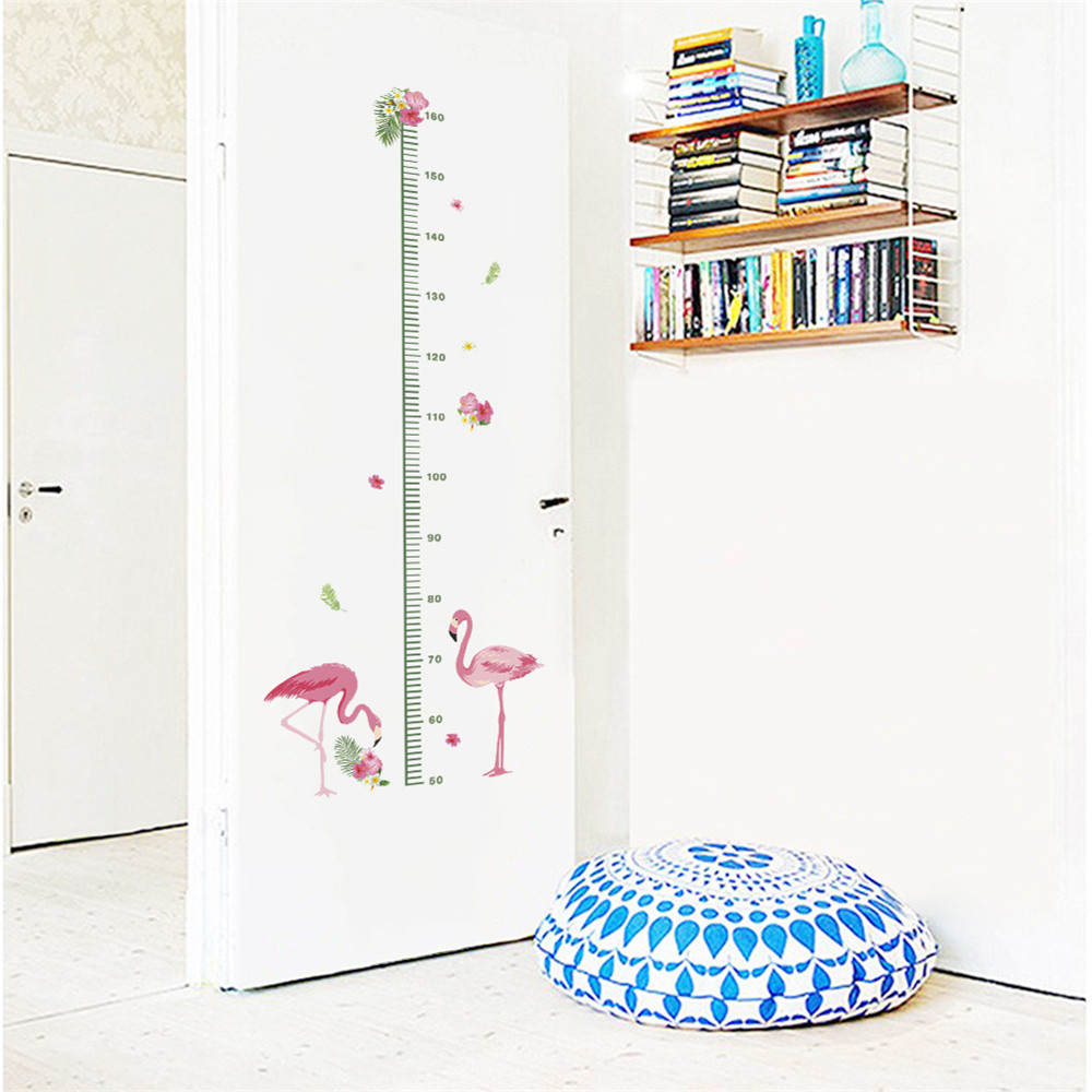Flamingo Measure Height Gauge Sticker for Children'S Room Removable Wall Sticker