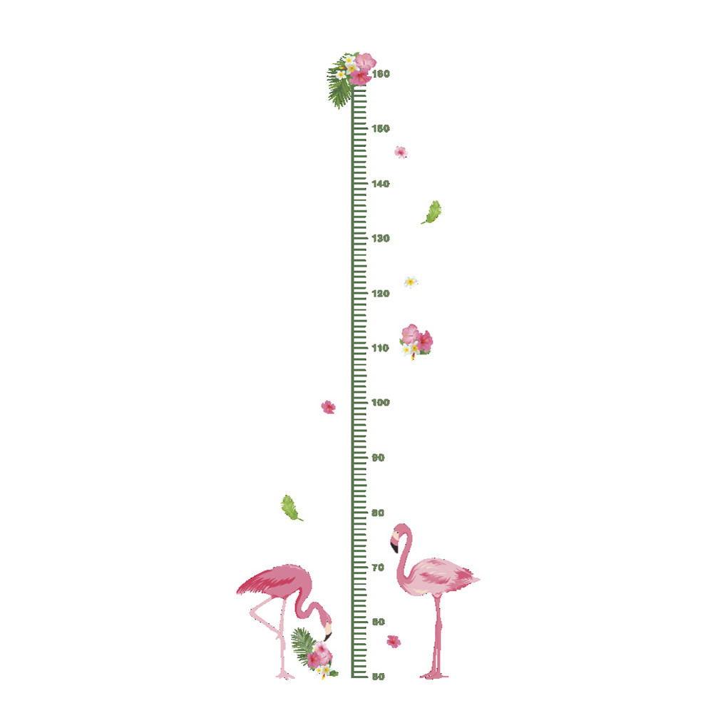 Flamingo Measure Height Gauge Sticker for Children'S Room Removable Wall Sticker