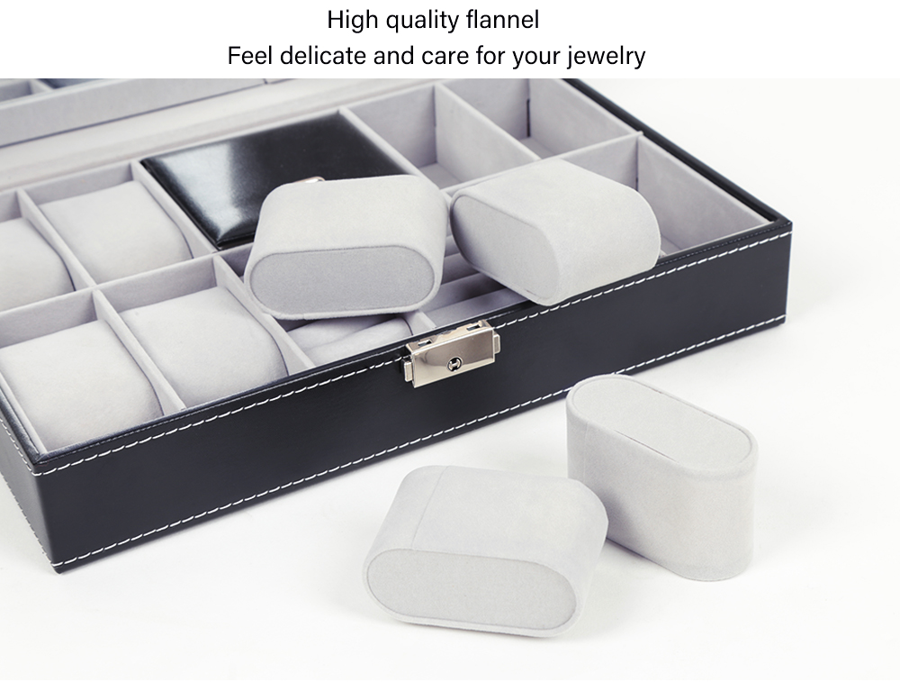 Portable Leather Jewelry Watch Storage Box
