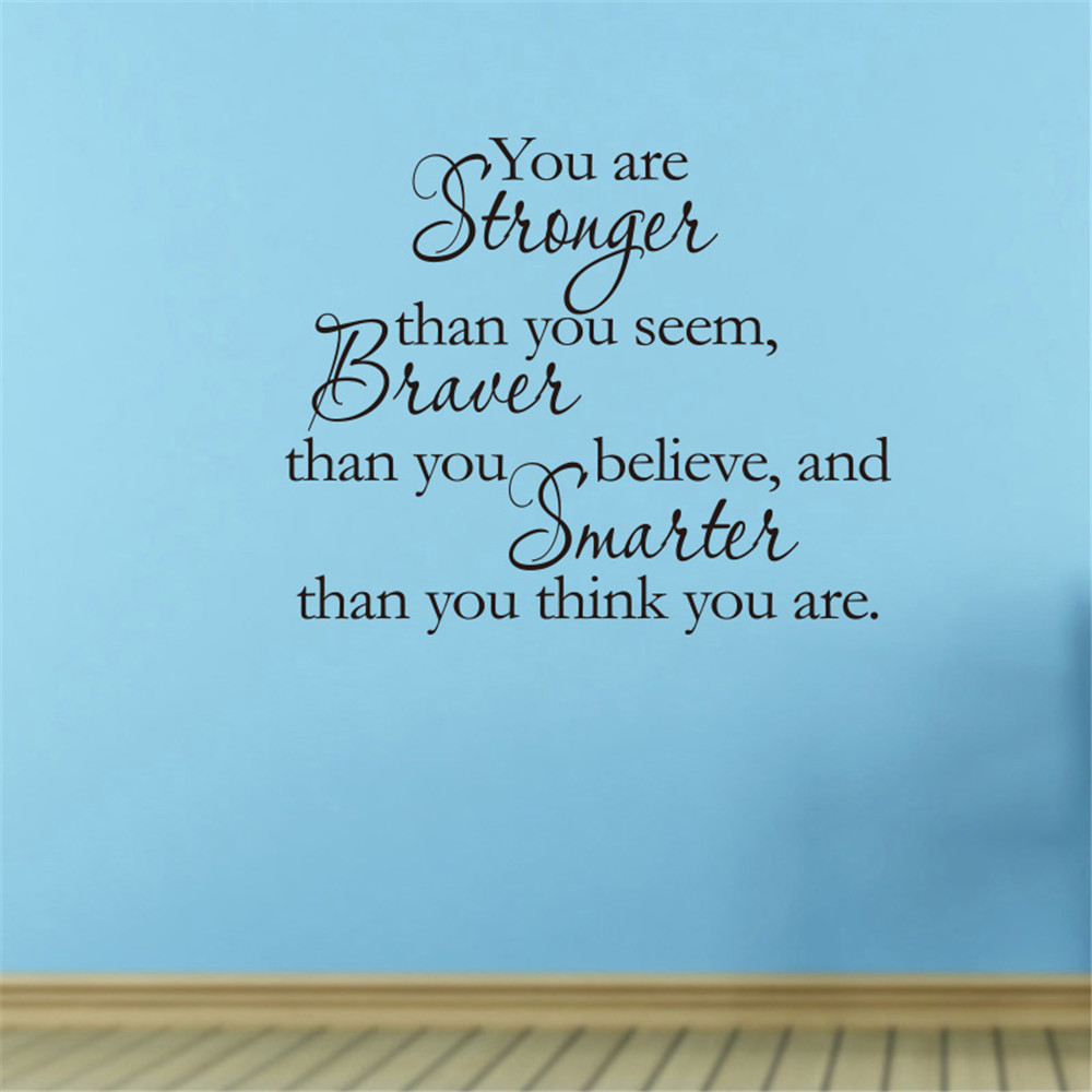 You Are Stronger Than You Seem Art Vinyl Mural Home Room Decor Wall Stickers
