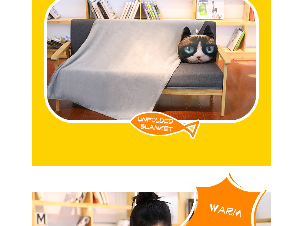 DMM Sofa Ofice Multi-function Cushion Blanket Toy Gift