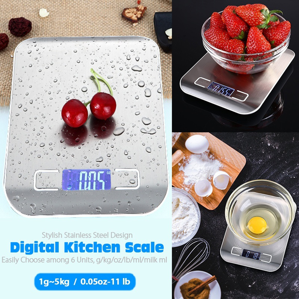 Digital Kitchen Scale 5KG/1G Cooking Scale High Accuracy Food Scale By Elimi