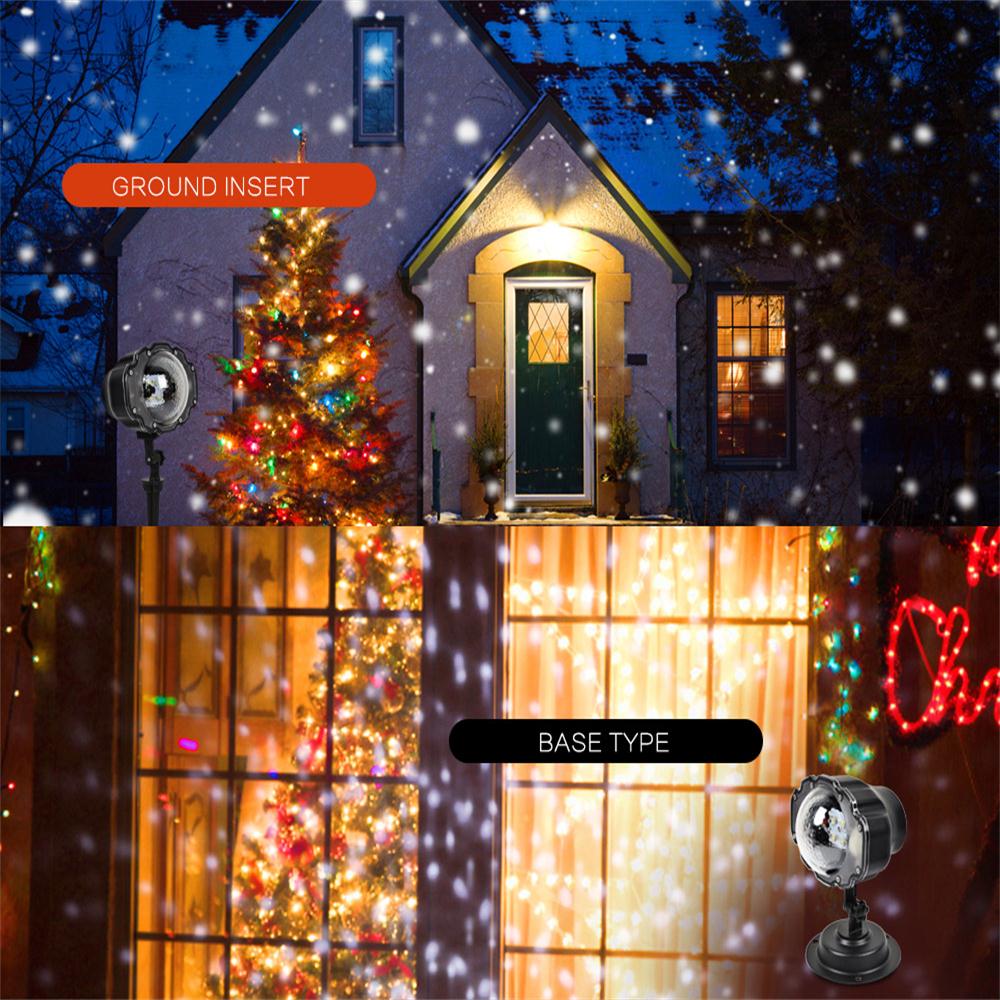 LED Snowfall Light Remote Control Christmas Snow Falling Projector Lights Indoo