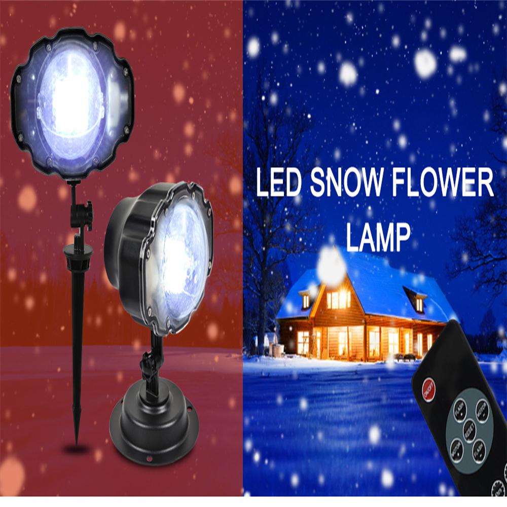 LED Snowfall Light Remote Control Christmas Snow Falling Projector Lights Indoo