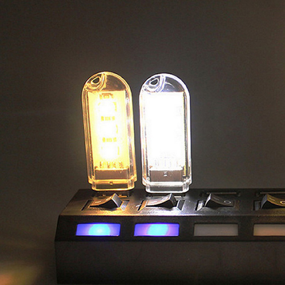 3 LED Mini Portable USB LED Night Light Powered Camping Lamp