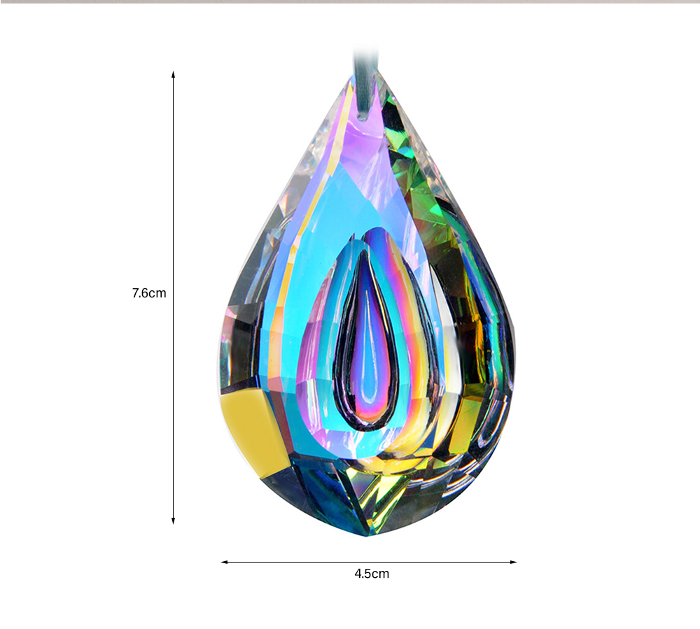 76mm Colorful Chandelier Glass Crystals Lamp Prisms Parts Hanging Drops Pendants