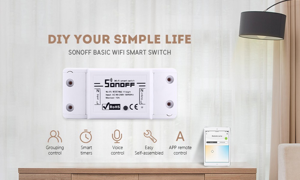 SONOFF BASIC WiFi Wireless Smart Switch for DIY Home Safety
