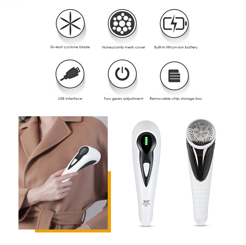 Zhigan M18 Lint Remover Rechargeable Hair Ball Trimmer