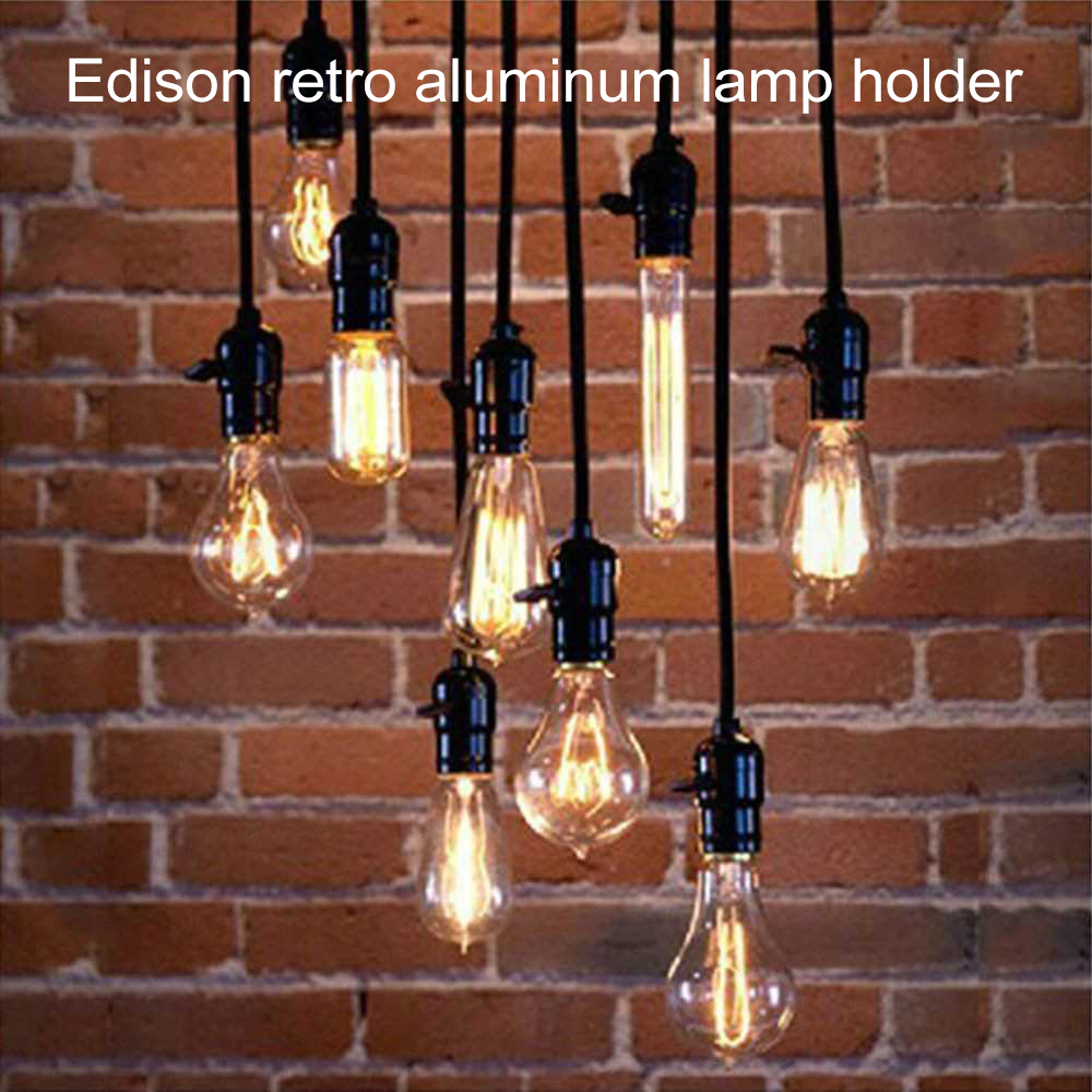 BRELONOG Edison Vintage Decorative Aluminum Shell Lamp Holder E27