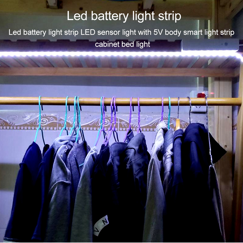 BRELONG LED 2M Human Body Intelligent Sensor Battery Light Strip
