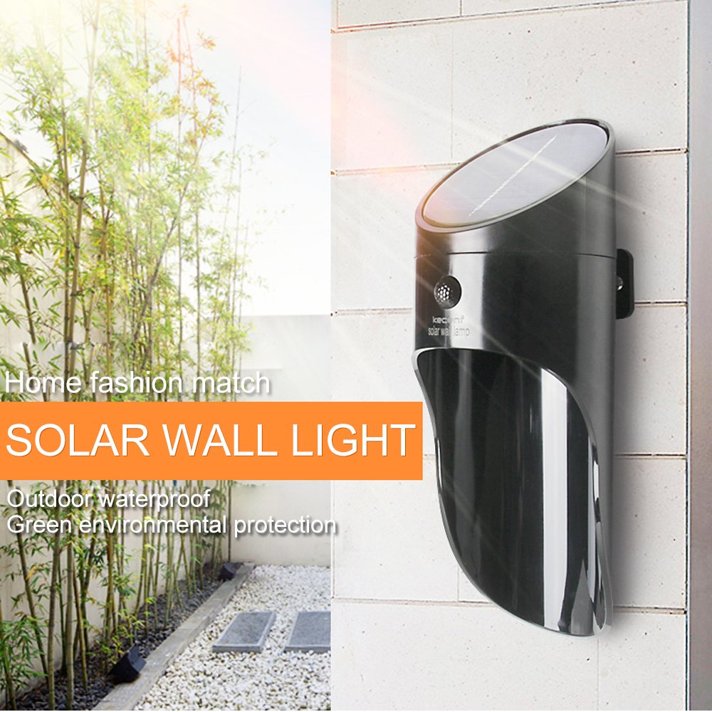 BRELONG Solar Outdoor Waterproof Wall Lamp White