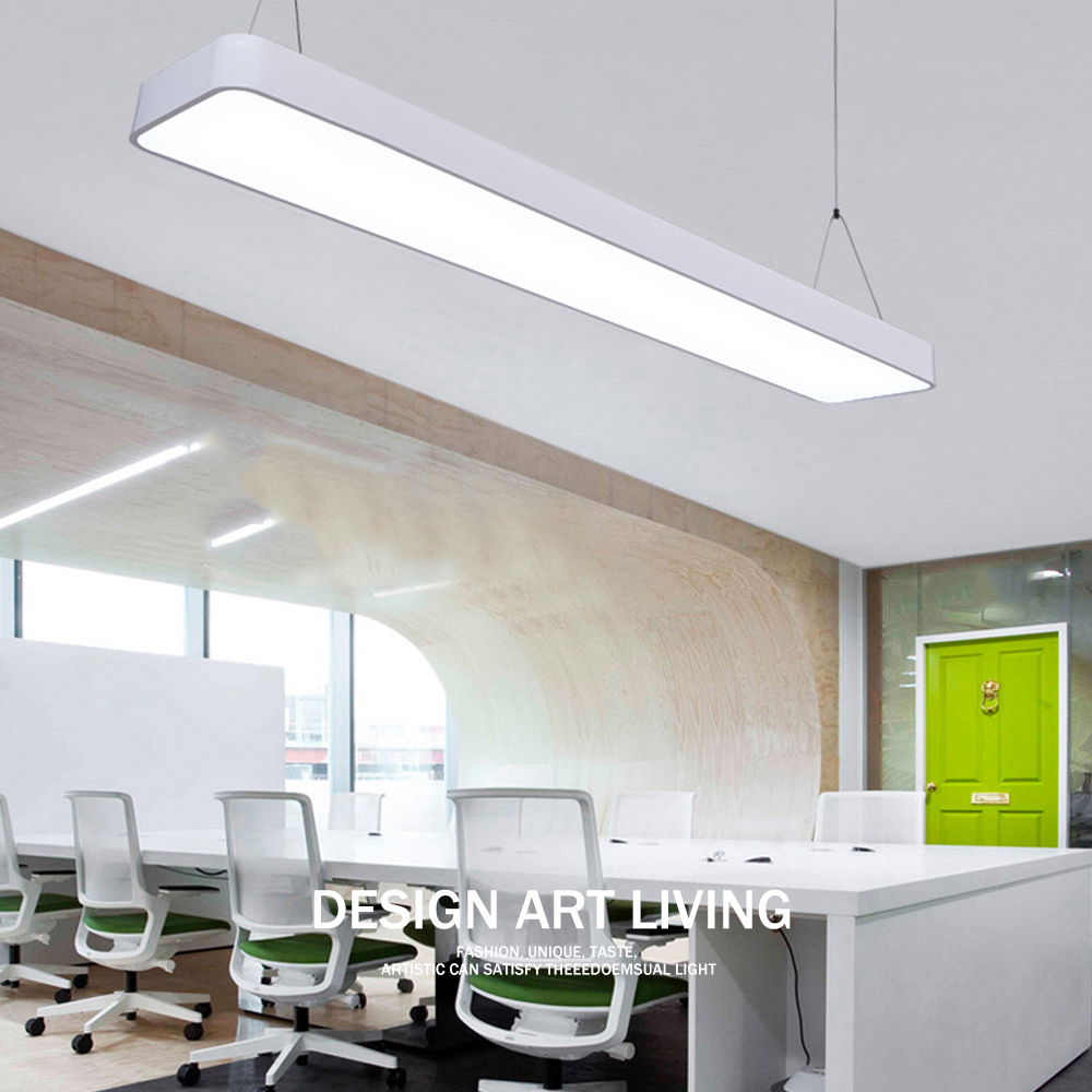 BRELONG LED Indoor Office Chandelier White Casing