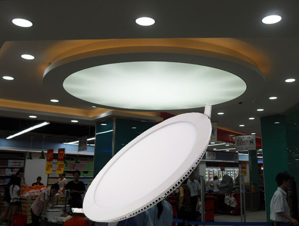 Round Ultra-thin Panel LED Panel Light AC85-265V